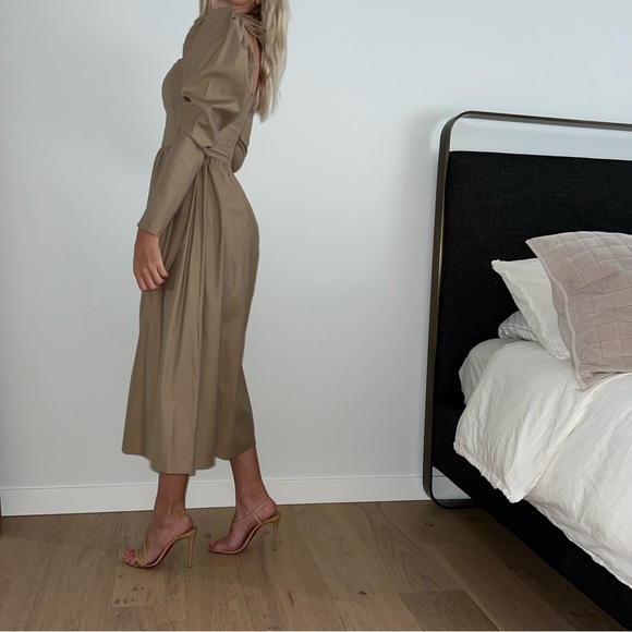 Reformation Khaki midi dress - Picture 7 of 12